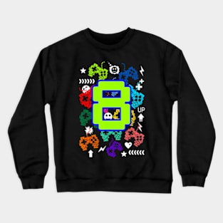 Kids 8Th Birthday Gamer It'S My Birthday 8 Crewneck Sweatshirt